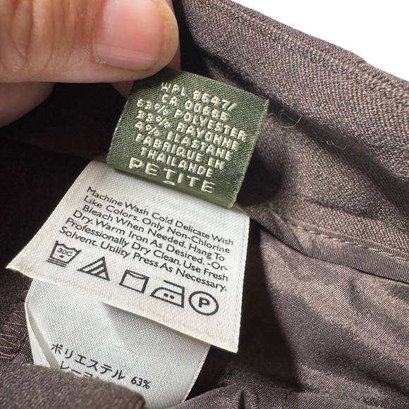 Eddie Bauer Blakely fit trousers brown size 4P women’s office career - Picture 8 of 12